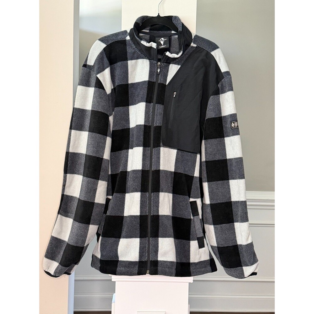 Men's Skechers RecoveryBuffalo Check Zip Front Flanel Jacket Sz 2XL
